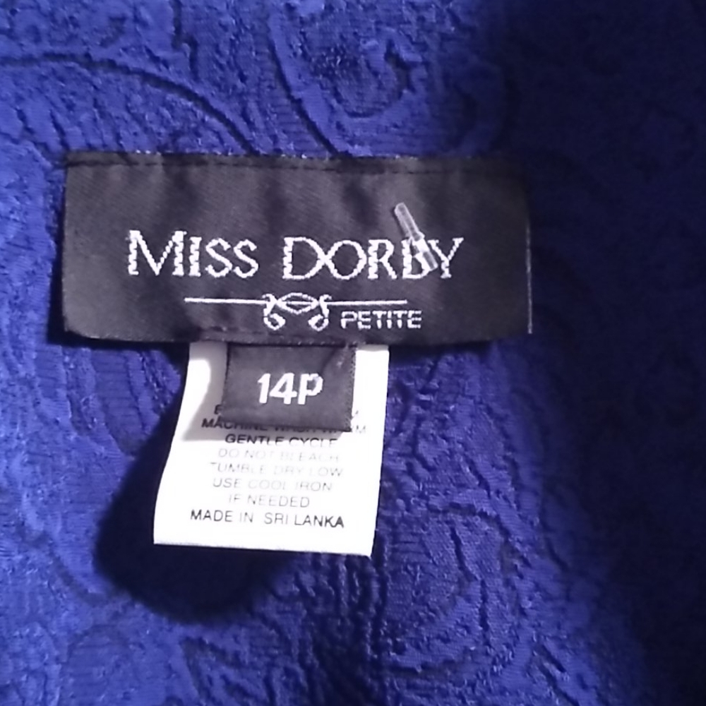 Royal Blue Embossed Pattern Suit - image 5